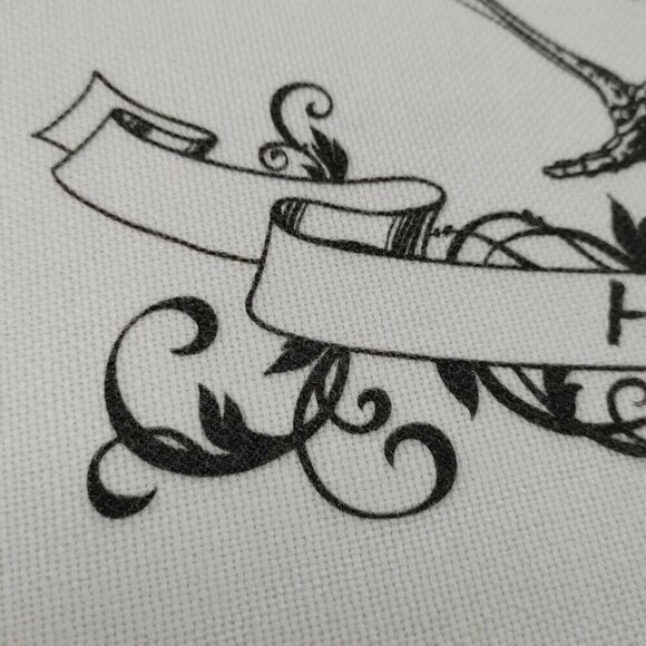 Dancing Skeletons Happy Halloween Square Pillow Cover With Zipper Closure White - Picture 8 of 11